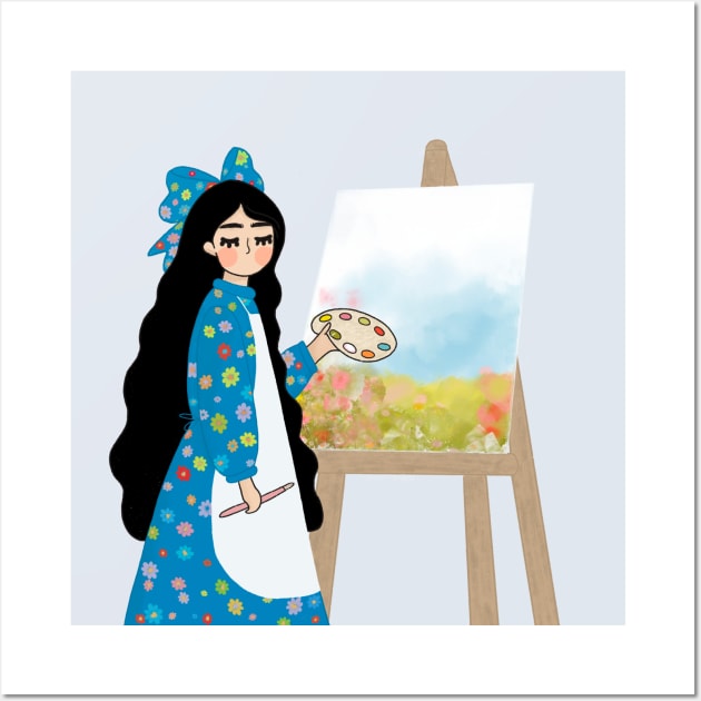 Painting girl Wall Art by hayouta shop